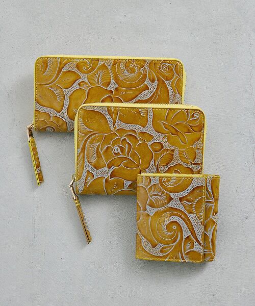 TOPKAPI / トプカピ 財布・コインケース・マネークリップ | 【TREASURE TOPKAPI】ローズエンボス ツヤ レザー 二つ折り財布 | 詳細12