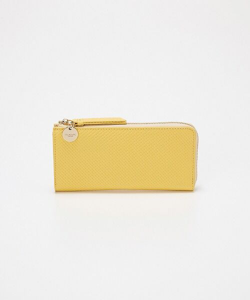 TOPKAPI/トプカピ 【TREASURE TOPKAPI】クロスエンボス レザー L字ファスナー 長財布 レモンイエロー F TOPKAPI/トプカピ 【TREASURE TOPKAPI】クロスエンボス レザー L字ファスナー 長財布 レモンイエロー F