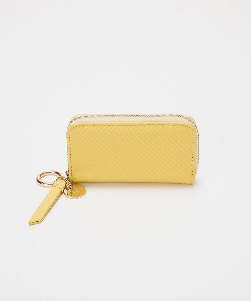 TOPKAPI/トプカピ 【TREASURE TOPKAPI】クロスエンボス レザー キーケース レモンイエロー F TOPKAPI/トプカピ 【TREASURE TOPKAPI】クロスエンボス レザー キーケース レモンイエロー F