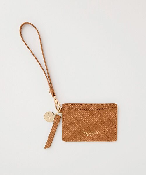 TOPKAPI/トプカピ 【TREASURE TOPKAPI】クロスエンボス レザー パスケース キャメル F TOPKAPI/トプカピ 【TREASURE TOPKAPI】クロスエンボス レザー パスケース キャメル F