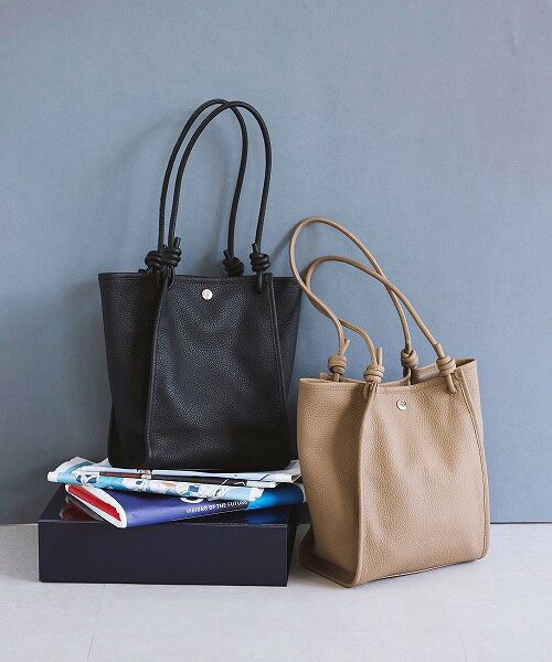 TOPKAPI / トプカピ トートバッグ | 【Breath TOPKAPI】シュリンクレザー ノットハンドル トートバッグ | 詳細4