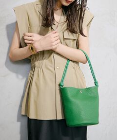 TOPKAPI / トプカピ ショルダーバッグ | 【Breath TOPKAPI】シュリンクレザー ノットハンドル 2way ショルダーバッグ