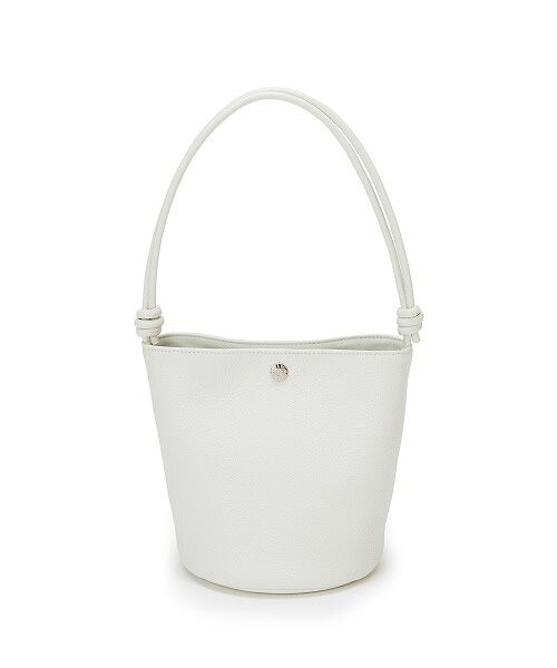 TOPKAPI/トプカピ 【Breath TOPKAPI】シュリンクレザー ノットハンドル 2way ショルダーバッグ ホワイト F TOPKAPI/トプカピ 【Breath TOPKAPI】シュリンクレザー ノットハンドル 2way ショルダーバッグ ホワイト F