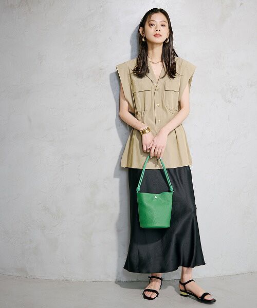 TOPKAPI / トプカピ ショルダーバッグ | 【Breath TOPKAPI】シュリンクレザー ノットハンドル 2way ショルダーバッグ | 詳細10