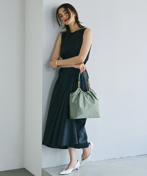 TOPKAPI / トプカピ トートバッグ | 【TREASURE TOPKAPI】コンビチェーン ギャザー ナイロン トートバッグ | 詳細13