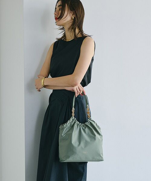 TOPKAPI / トプカピ トートバッグ | 【TREASURE TOPKAPI】コンビチェーン ギャザー ナイロン トートバッグ | 詳細14