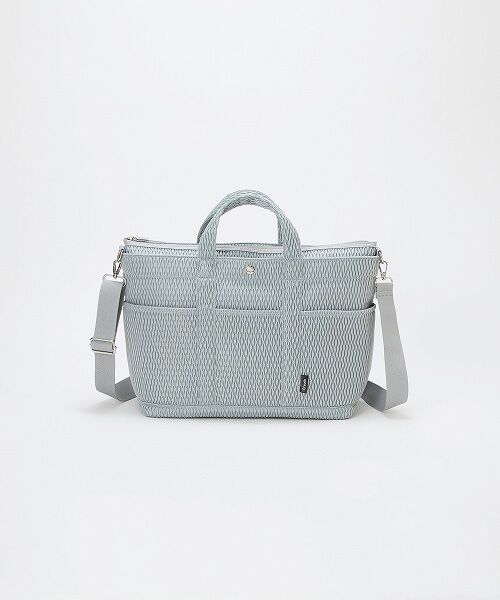 TOPKAPI/トプカピ 【Breath TOPKAPI】ポリメッシュ ショルダー付き A4 トートバッグ ライトグレー F TOPKAPI/トプカピ 【Breath TOPKAPI】ポリメッシュ ショルダー付き A4 トートバッグ ライトグレー F