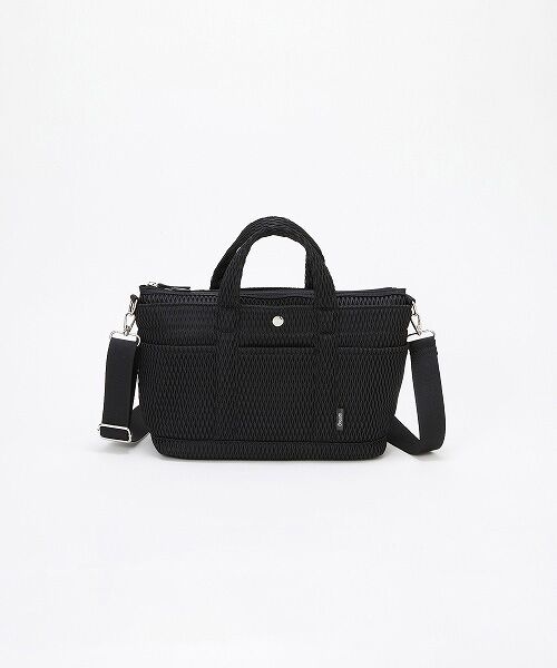 TOPKAPI/トプカピ 【Breath TOPKAPI】ポリメッシュ ショルダー付き トートバッグ ブラック F TOPKAPI/トプカピ 【Breath TOPKAPI】ポリメッシュ ショルダー付き トートバッグ ブラック F