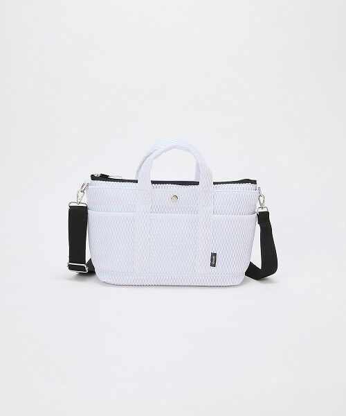 TOPKAPI/トプカピ 【Breath TOPKAPI】ポリメッシュ ショルダー付き トートバッグ ホワイト F TOPKAPI/トプカピ 【Breath TOPKAPI】ポリメッシュ ショルダー付き トートバッグ ホワイト F