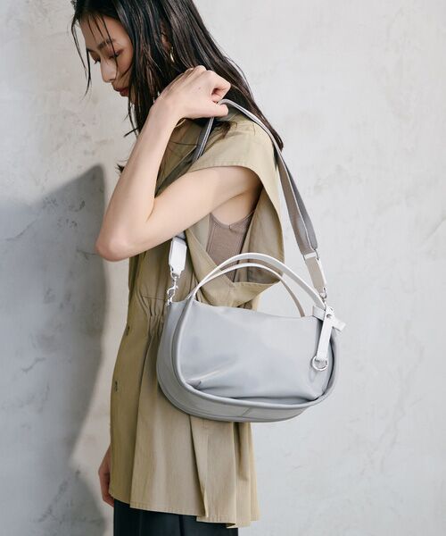 TOPKAPI / トプカピ トートバッグ | 【Breath TOPKAPI】【撥水】ツヤ ナイロン ショルダー付き ラウンド トートバッグ | 詳細3