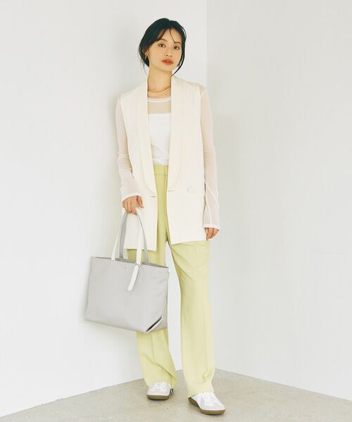 TOPKAPI / トプカピ トートバッグ | 【新色追加】【Breath TOPKAPI】Aerial エアリアル ナイロン カラーストラップ付き A4 トートバッグ /軽量 | 詳細14