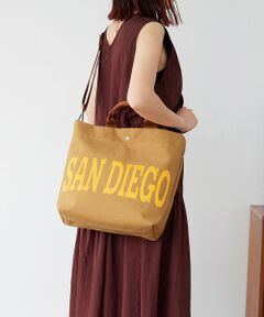 TOPKAPI / トプカピ トートバッグ | 【Breath TOPKAPI】シティ プリント キャンバス スクエアトートバッグ / ショルダー付き