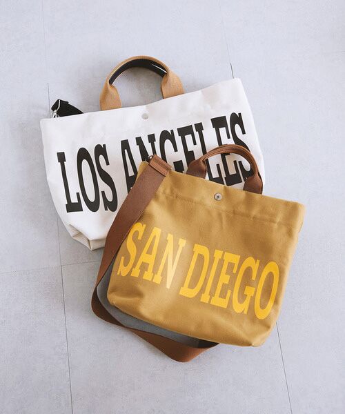 TOPKAPI / トプカピ トートバッグ | 【Breath TOPKAPI】シティ プリント キャンバス スクエアトートバッグ / ショルダー付き | 詳細4