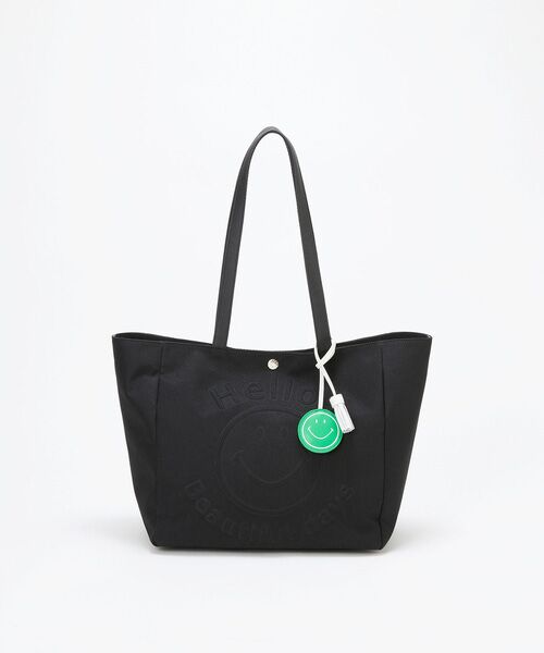 TOPKAPI / トプカピ トートバッグ | 【Breath TOPKAPI】SMILE COLLECTION エンボス スマイル ビッグ トートバッグ /スマイルチャーム付き | 詳細2