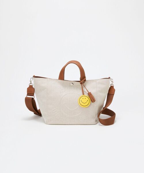 TOPKAPI / トプカピ トートバッグ | 【Breath TOPKAPI】SMILE COLLECTION エンボス スマイル 2way トートバッグ /スマイルチャーム付き | 詳細3