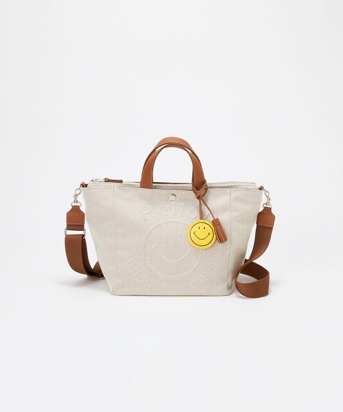 TOPKAPI / トプカピ トートバッグ | 【Breath TOPKAPI】SMILE COLLECTION エンボス スマイル 2way トートバッグ /スマイルチャーム付き | 詳細7