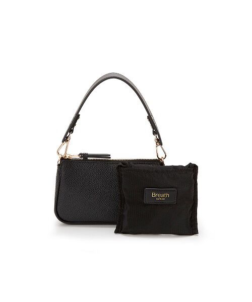 TOPKAPI / トプカピ ハンドバッグ | 【Breath TOPKAPI】【TOPKAPI × 藤本美貴さんコラボ】スコッチグレイン サブバッグ付きミニバッグ/撥水(ブラック)
