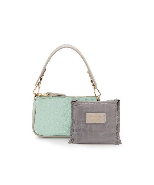 TOPKAPI / トプカピ ハンドバッグ | 【Breath TOPKAPI】【TOPKAPI × 藤本美貴さんコラボ】スコッチグレイン サブバッグ付きミニバッグ/撥水(ミントグリーン)