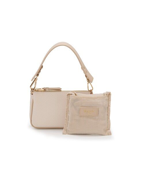 TOPKAPI / トプカピ ハンドバッグ | 【Breath TOPKAPI】【TOPKAPI × 藤本美貴さんコラボ】スコッチグレイン サブバッグ付きミニバッグ/撥水(クリーム)