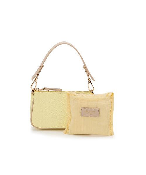 TOPKAPI / トプカピ ハンドバッグ | 【Breath TOPKAPI】【TOPKAPI × 藤本美貴さんコラボ】スコッチグレイン サブバッグ付きミニバッグ/撥水(レモンイエロー)