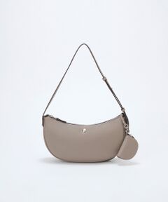 TOPKAPI / トプカピ ショルダーバッグ | 【Breath TOPKAPI】シュリンクレザー ハーフムーン ショルダーバッグ / チャーム付き