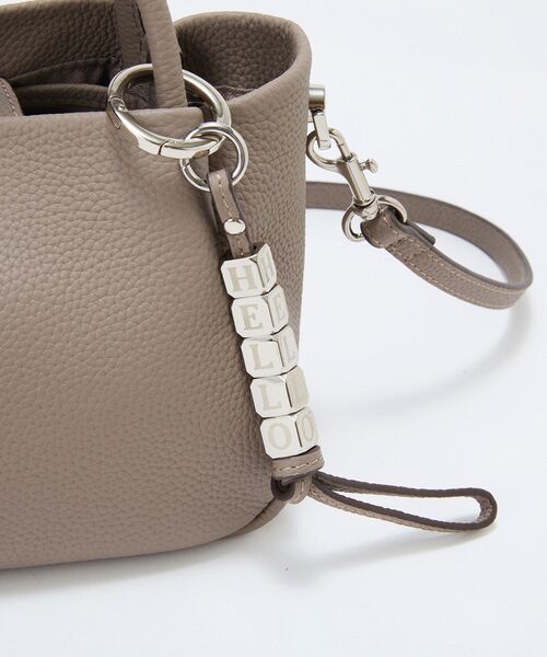 TOPKAPI / トプカピ トートバッグ | 【Breath TOPKAPI】シュリンクレザー ショルダー付き ミニ トートバッグ / チャーム付き | 詳細13