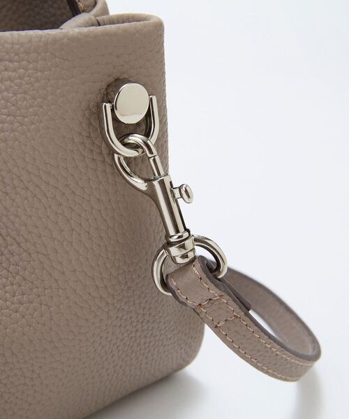 TOPKAPI / トプカピ トートバッグ | 【Breath TOPKAPI】シュリンクレザー ショルダー付き ミニ トートバッグ / チャーム付き | 詳細14