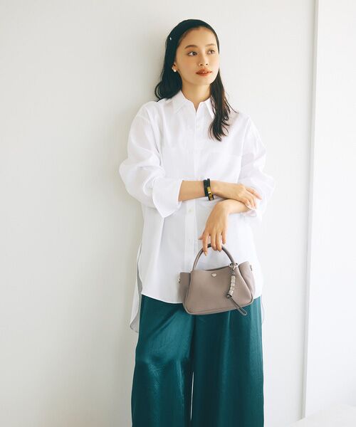 TOPKAPI / トプカピ トートバッグ | 【Breath TOPKAPI】シュリンクレザー ショルダー付き ミニ トートバッグ / チャーム付き | 詳細6