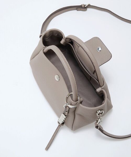 TOPKAPI / トプカピ トートバッグ | 【Breath TOPKAPI】シュリンクレザー ショルダー付き ミニ トートバッグ / チャーム付き | 詳細16