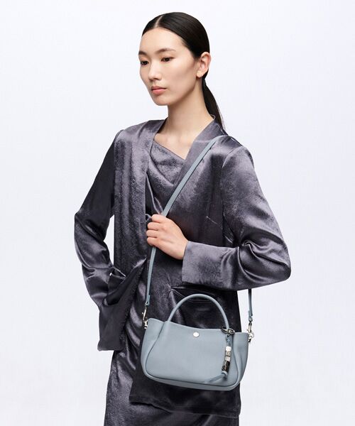 TOPKAPI / トプカピ トートバッグ | 【Breath TOPKAPI】【新色追加】シュリンクレザー ショルダー付き ミニ トートバッグ / チャーム付き S | 詳細23