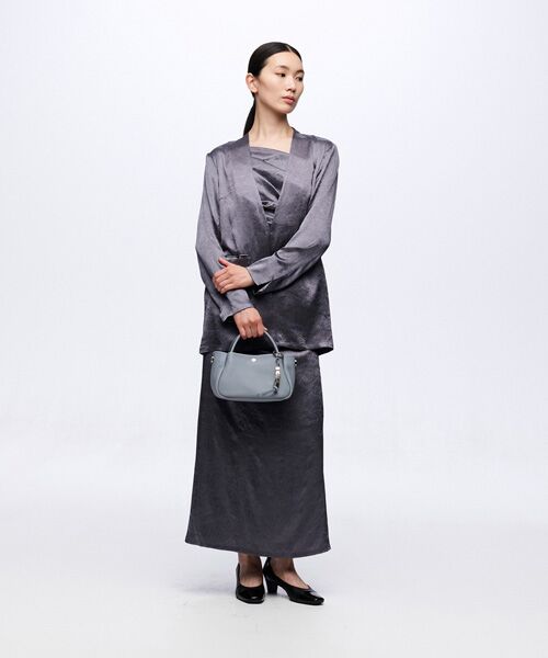 TOPKAPI / トプカピ トートバッグ | 【Breath TOPKAPI】【新色追加】シュリンクレザー ショルダー付き ミニ トートバッグ / チャーム付き S | 詳細24
