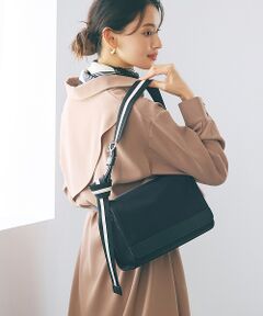 TOPKAPI / トプカピ ショルダーバッグ | 【TREASURE TOPKAPI】ナイロン ストライプ ベルト フラップ ショルダー バッグ