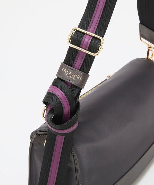 TOPKAPI / トプカピ ショルダーバッグ | 【TREASURE TOPKAPI】ナイロン ストライプ ベルト フラップ ショルダー バッグ | 詳細10