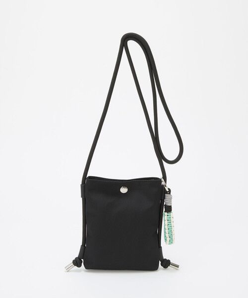 TOPKAPI/トプカピ 【Breath TOPKAPI】コードチャーム付き ミニショルダーバッグ / サコッシュ ブラック F TOPKAPI/トプカピ 【Breath TOPKAPI】コードチャーム付き ミニショルダーバッグ / サコッシュ ブラック F