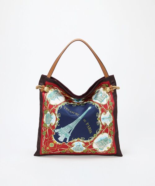 TOPKAPI / トプカピ トートバッグ | 【TREASURE TOPKAPI】マイルドサテン スカーフ柄 トートバッグ | 詳細5