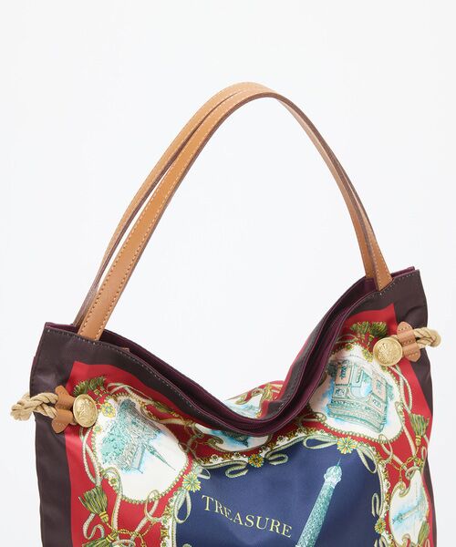 TOPKAPI / トプカピ トートバッグ | 【TREASURE TOPKAPI】マイルドサテン スカーフ柄 トートバッグ | 詳細9