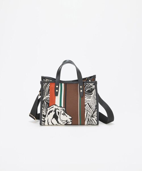 TOPKAPI / トプカピ トートバッグ | 【TREASURE TOPKAPI】ニットジャガード ライオン柄 2way ミニ トートバッグ | 詳細6