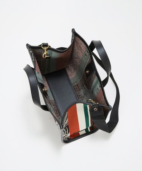 TOPKAPI / トプカピ トートバッグ | 【TREASURE TOPKAPI】ニットジャガード ライオン柄 2way ミニ トートバッグ | 詳細15