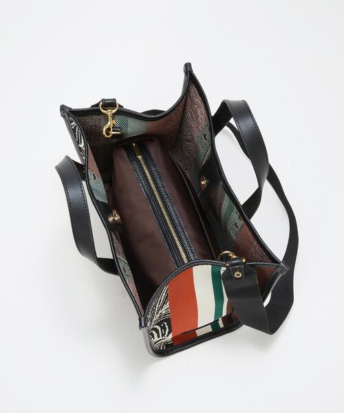 TOPKAPI / トプカピ トートバッグ | 【TREASURE TOPKAPI】ニットジャガード ライオン柄 2way ミニ トートバッグ | 詳細16