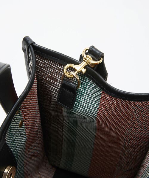 TOPKAPI / トプカピ トートバッグ | 【TREASURE TOPKAPI】ニットジャガード ライオン柄 2way ミニ トートバッグ | 詳細18