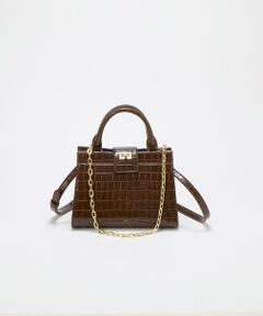 TOPKAPI / トプカピ ハンドバッグ | 【TREASURE TOPKAPI】クロコ エナメル 2way ハンドバッグ
