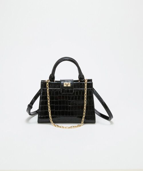 TOPKAPI / トプカピ ハンドバッグ | 【TREASURE TOPKAPI】クロコ エナメル 2way ハンドバッグ | 詳細1