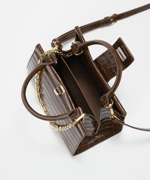 TOPKAPI / トプカピ ハンドバッグ | 【TREASURE TOPKAPI】クロコ エナメル 2way ハンドバッグ | 詳細13
