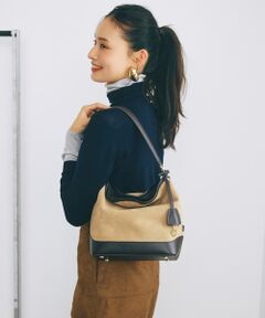 TOPKAPI / トプカピ ショルダーバッグ | 【TREASURE TOPKAPI】スエード レザーコンビ ワンショルダーバッグ チャーム付き