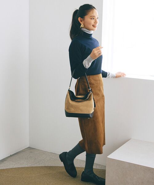 TOPKAPI / トプカピ ショルダーバッグ | 【TREASURE TOPKAPI】スエード レザーコンビ ワンショルダーバッグ チャーム付き | 詳細16