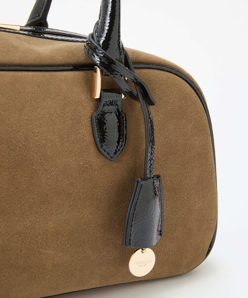 TOPKAPI / トプカピ ボストンバッグ | 【TREASURE TOPKAPI】スエード エナメルコンビ ワイド ボストンバッグ チャーム付き | 詳細6