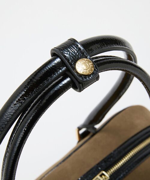 TOPKAPI / トプカピ ボストンバッグ | 【TREASURE TOPKAPI】スエード エナメルコンビ ワイド ボストンバッグ チャーム付き | 詳細8