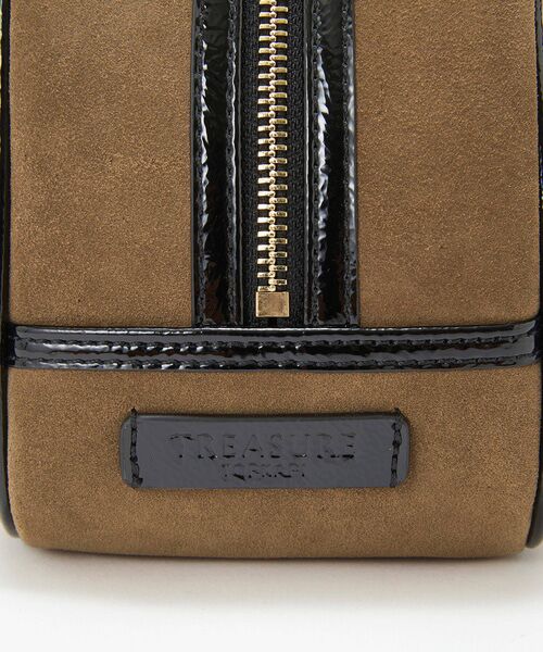 TOPKAPI / トプカピ ボストンバッグ | 【TREASURE TOPKAPI】スエード エナメルコンビ ワイド ボストンバッグ チャーム付き | 詳細9