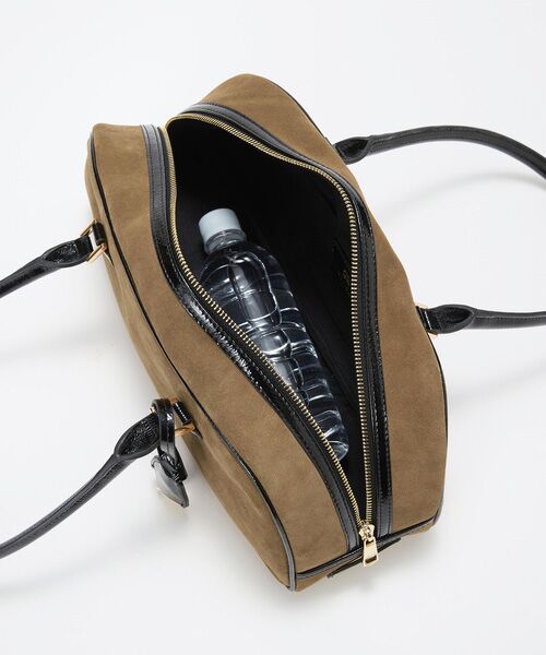 TOPKAPI / トプカピ ボストンバッグ | 【TREASURE TOPKAPI】スエード エナメルコンビ ワイド ボストンバッグ チャーム付き | 詳細12