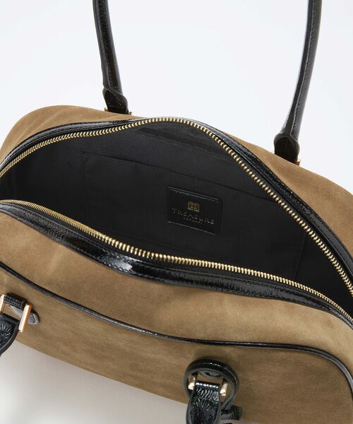 TOPKAPI / トプカピ ボストンバッグ | 【TREASURE TOPKAPI】スエード エナメルコンビ ワイド ボストンバッグ チャーム付き | 詳細13